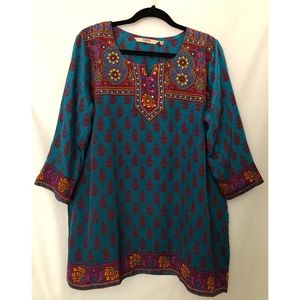 Kashish Indian Jewel Colored Top NWT